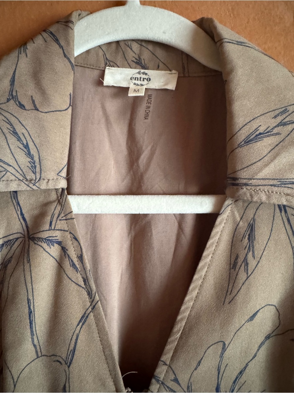 Entro Floral Smocked Waist Zip Front Dress Cottagecore Boho Medium NWOT - Picture 3 of 10